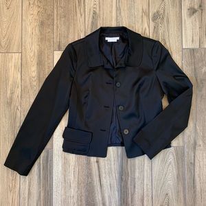 To The Max Black Satin Long Sleeve Jacket Size 10